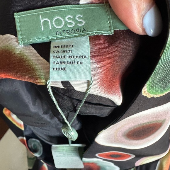 Hoss Intropia  NWT Silk Elegant Multicolor Patterned Dress. Ptp 17” length 37” - Picture 9 of 10